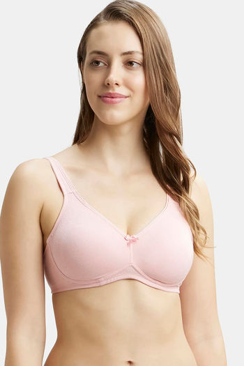 Buy Jockey Double Layered Non Wired Full Covereage T-Shirt Bra - Pink